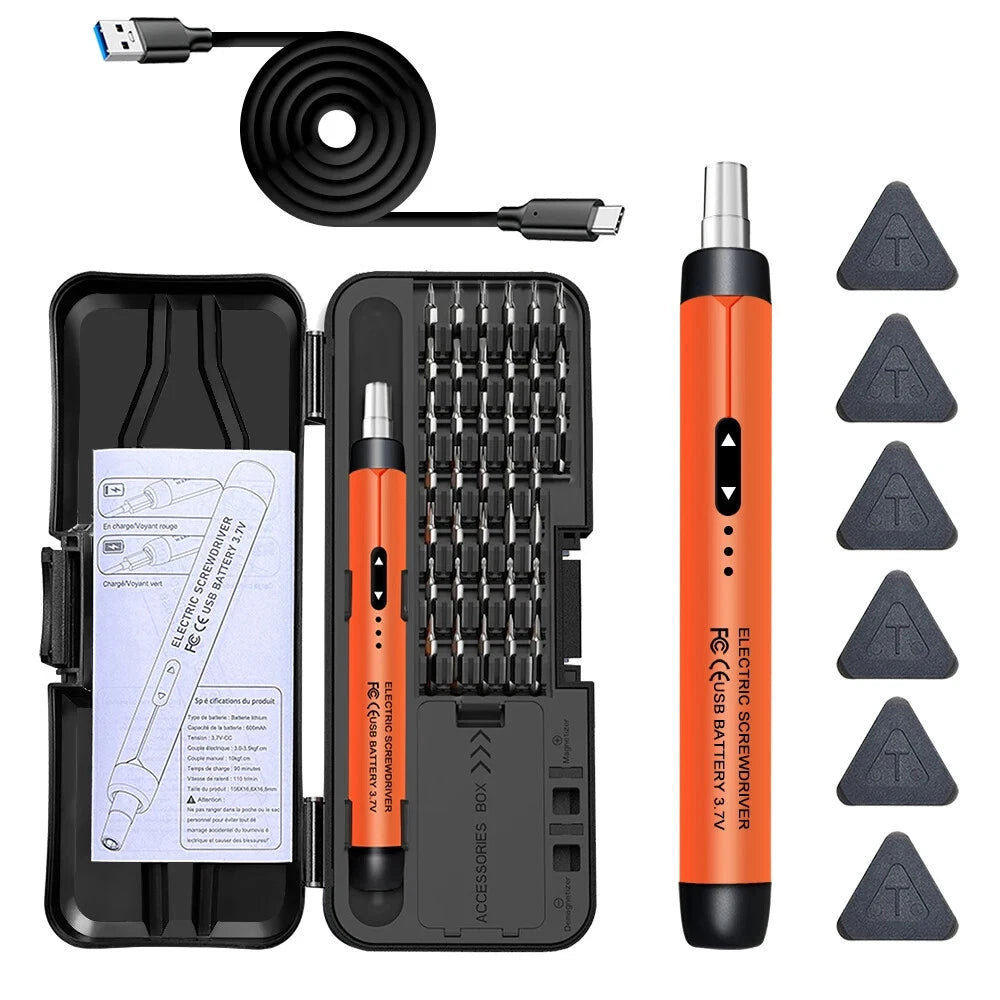 Electric Screwdriver Set Precision Power Tool Kit Rechargeable Wireless Bits