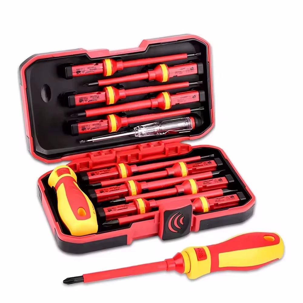 Electrician Repair Tools Kit 13pcs 1000V Changeable Insulated w/ magnet