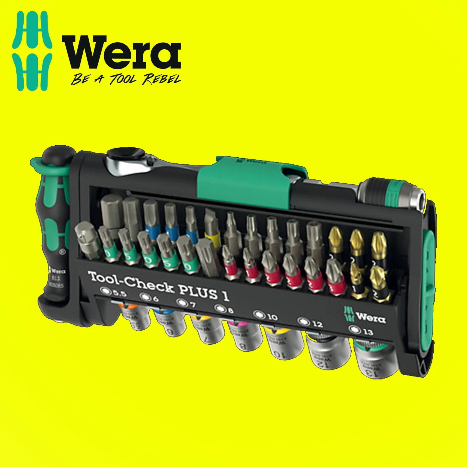 Wera  05049055001 Tool-Check PLUS 1, 39 Piece Socket Ratchet & Bit Set