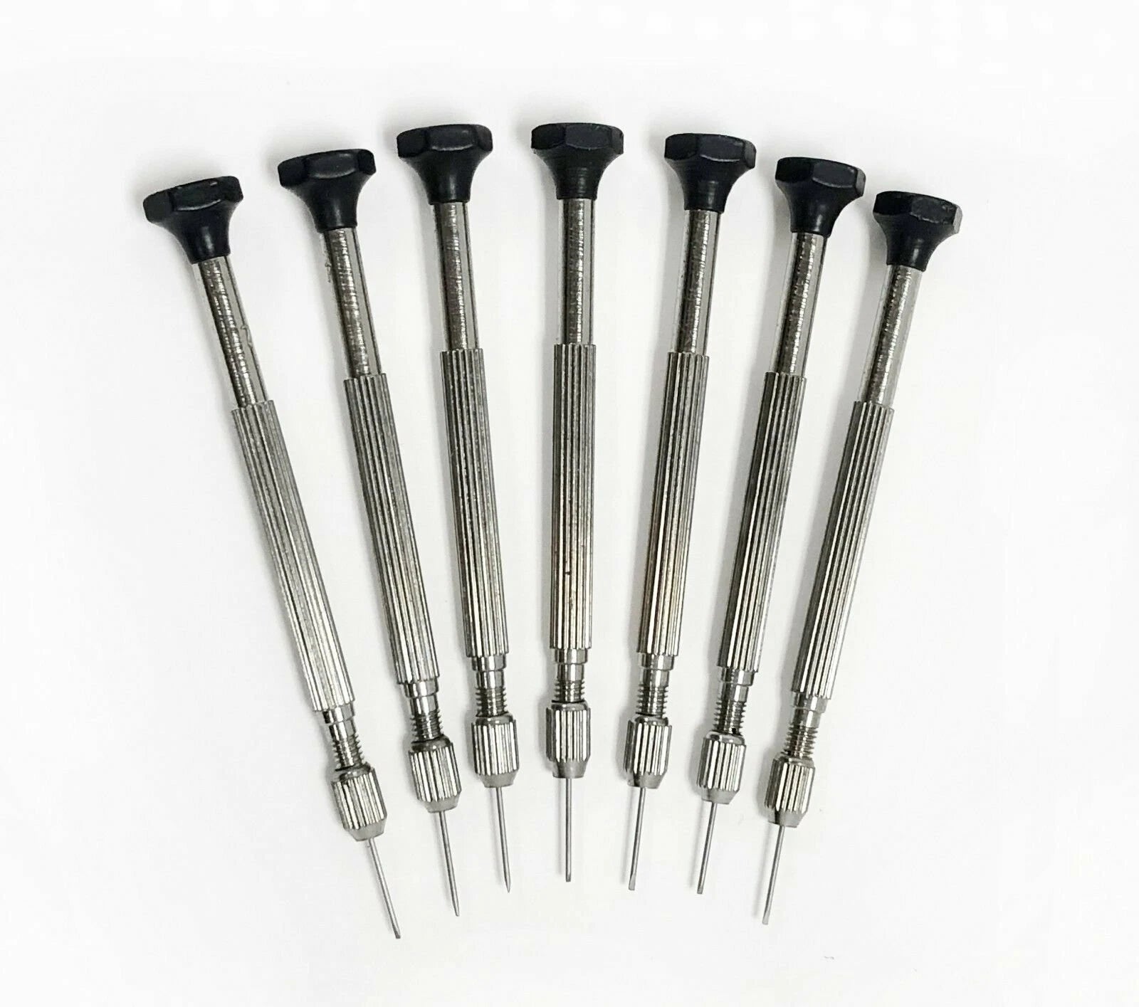 SE 7 Piece Reversible Jeweler’s Steel Flat Head Screwdriver Set .6mm Eyeglasses