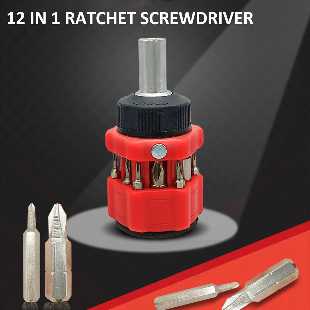 Ratchet Screwdriver 12-in-1 Ratcheting Screwdriver Tool Set Multi K3A1