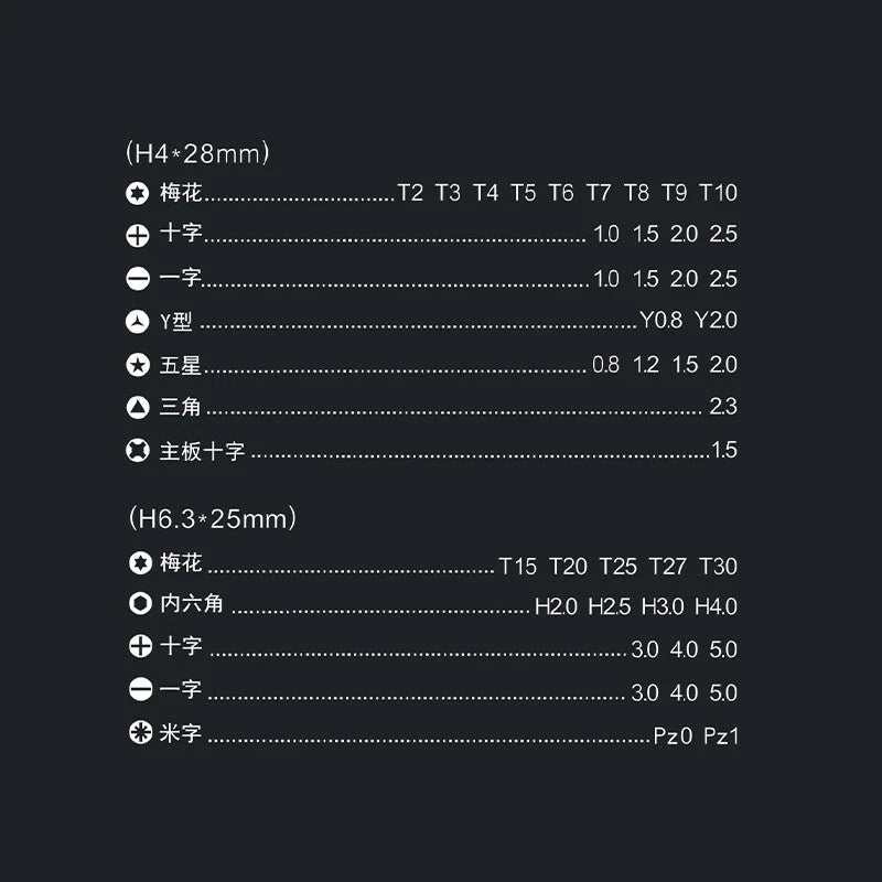 Screwdriver Set 45 in 1 Torx Cross Screw Driver Magnetic Bit Set For Repair Tool