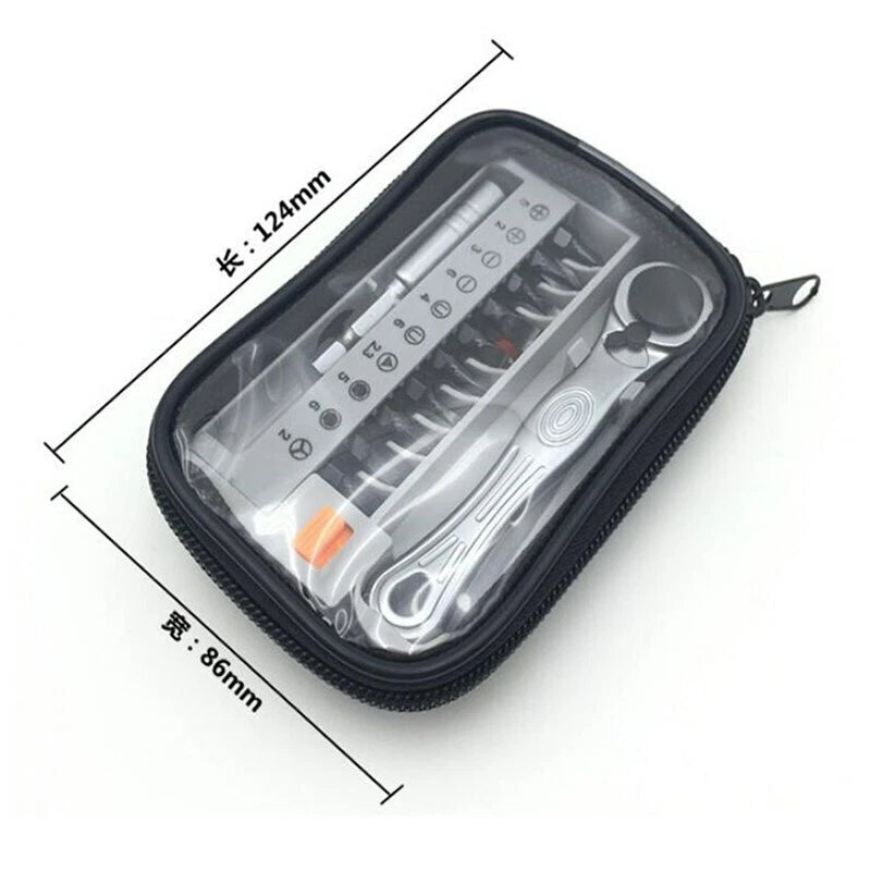 Screwdriver Bit Portable Two-Way Ratchet Compact Set Tool Phillips Screwdriver