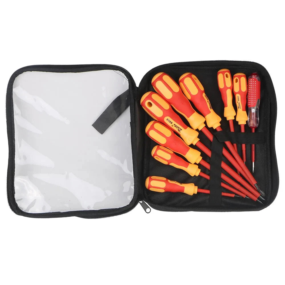 Magnetic Screwdriver Set Insulated Phillips Slotted Bits Electrician Hand Tools-