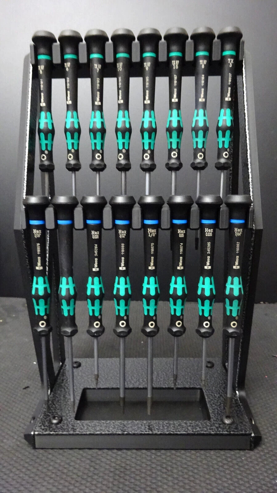 Tabletop Screwdriver tool Organizer holder Display Wera kraftform Micro hex torx