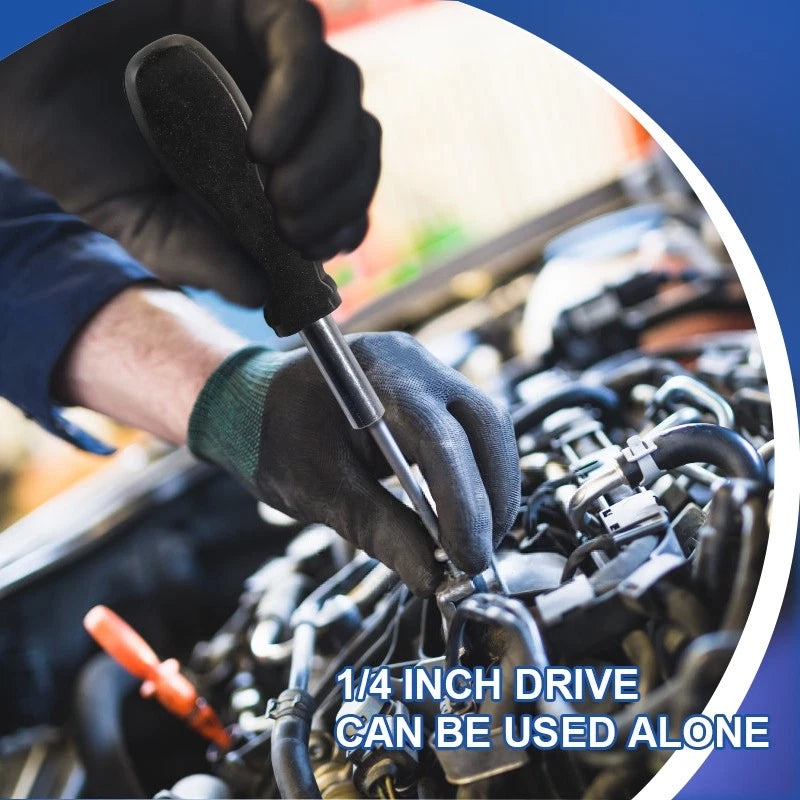 Bit Driver Handle,4 Pieces 1/4 Inch Bit Driver Magnetic Screwdriver Bit Driver