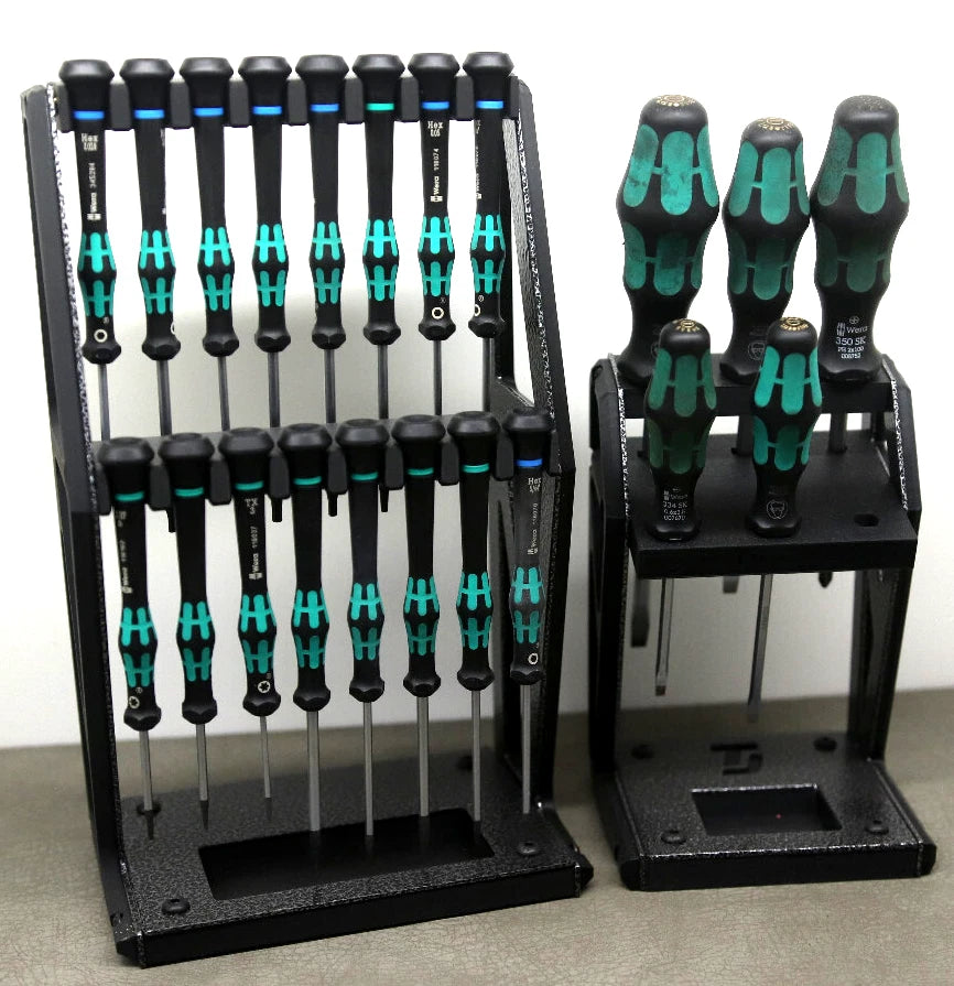 Tabletop Screwdriver tool Organizer holder Display Wera kraftform Micro hex torx