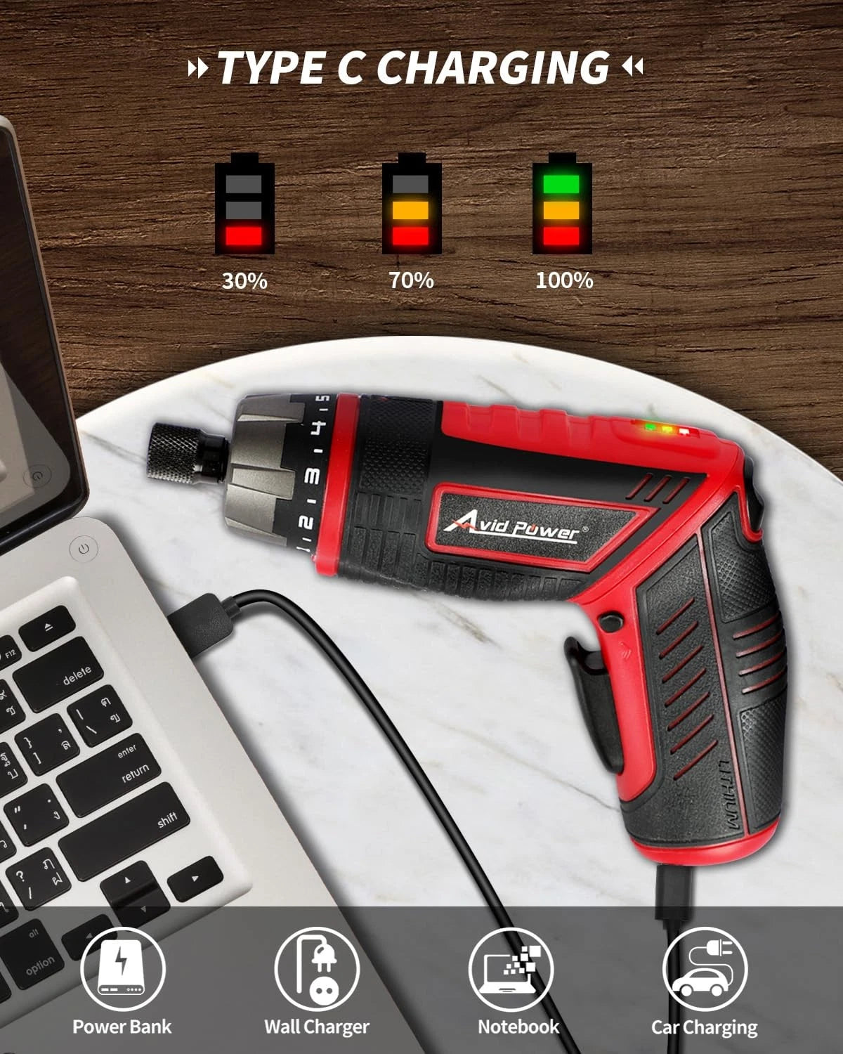 Electric Screwdriver Set Rechargeable 4V Cordless Screwdriver Kit with 44pcs ...