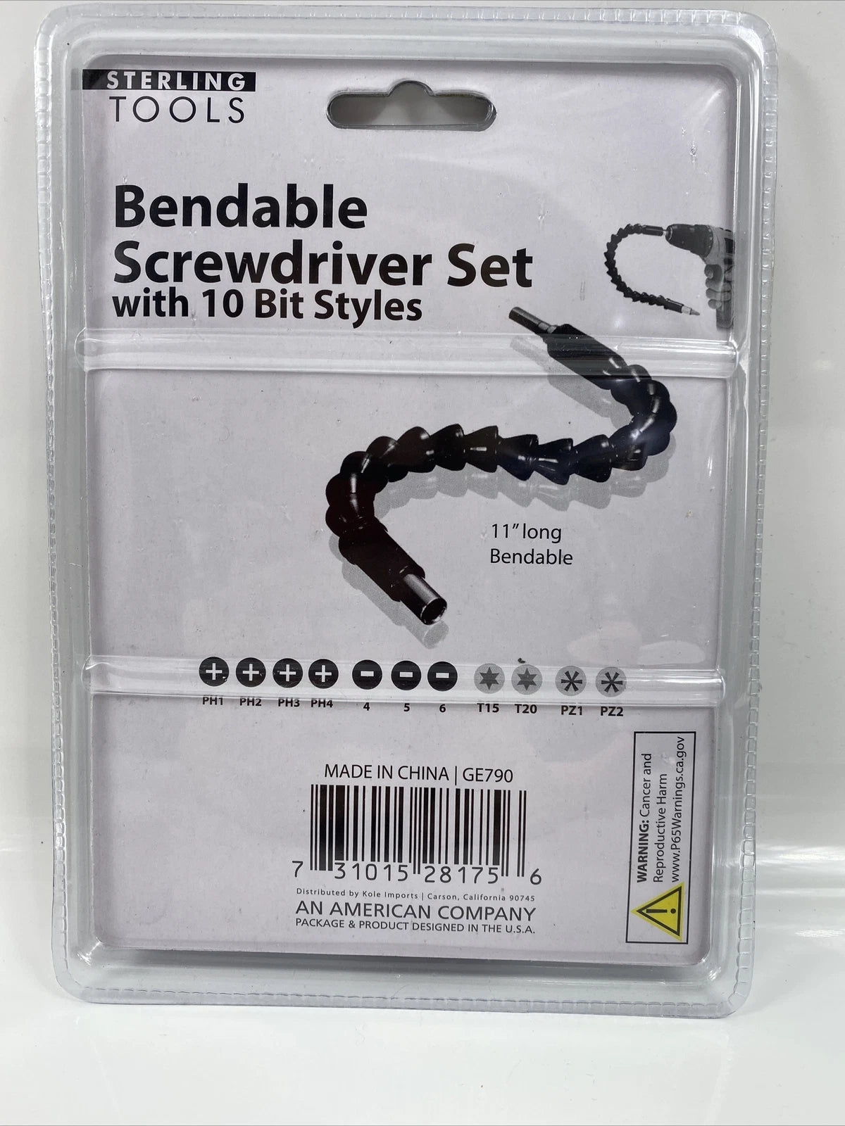 Sterling Tools Bendable Screwdriver Set with 10 Bit Styles