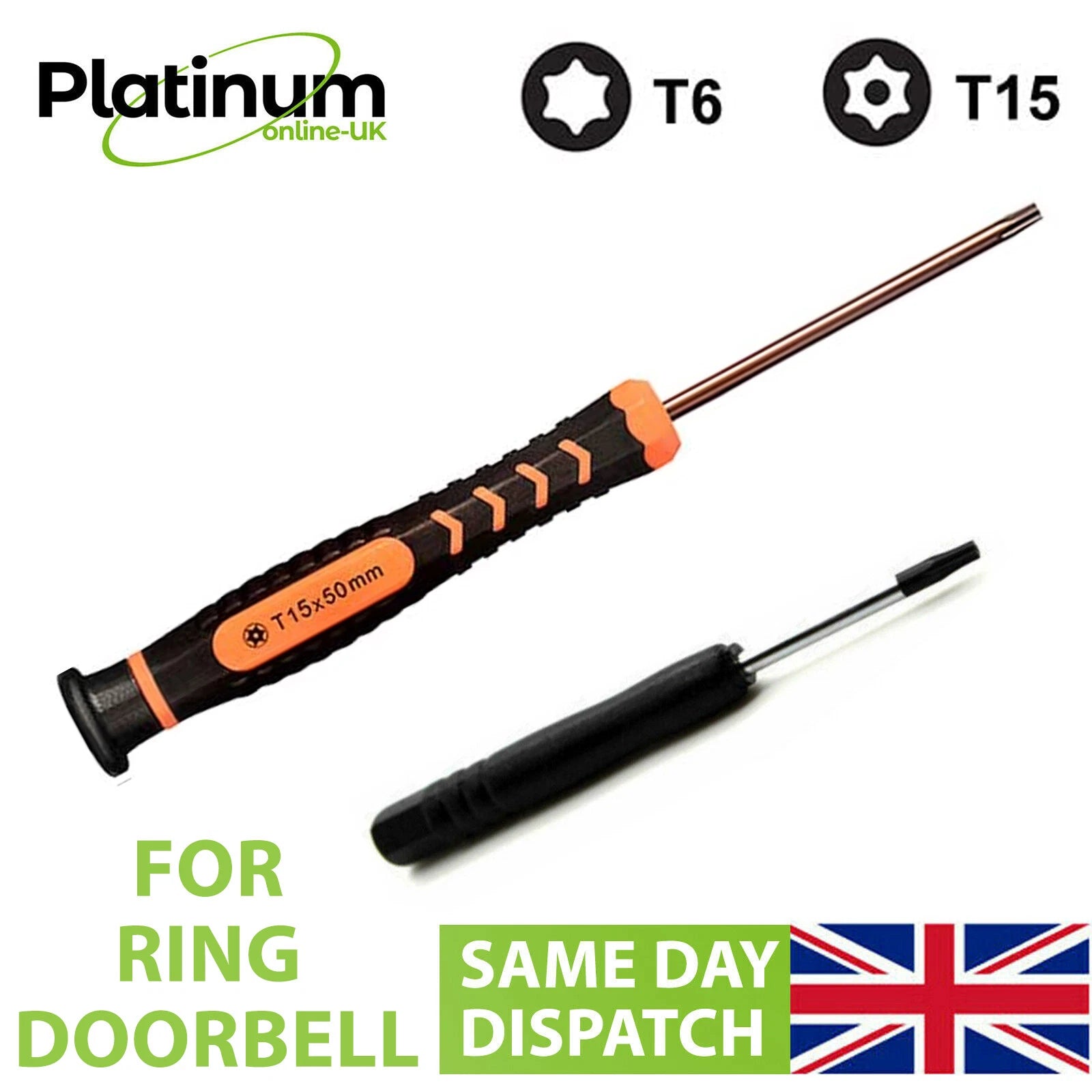 T6 + T15 Security Screwdriver Set Repair Kit Torx Opening Tool For Ring Doorbell