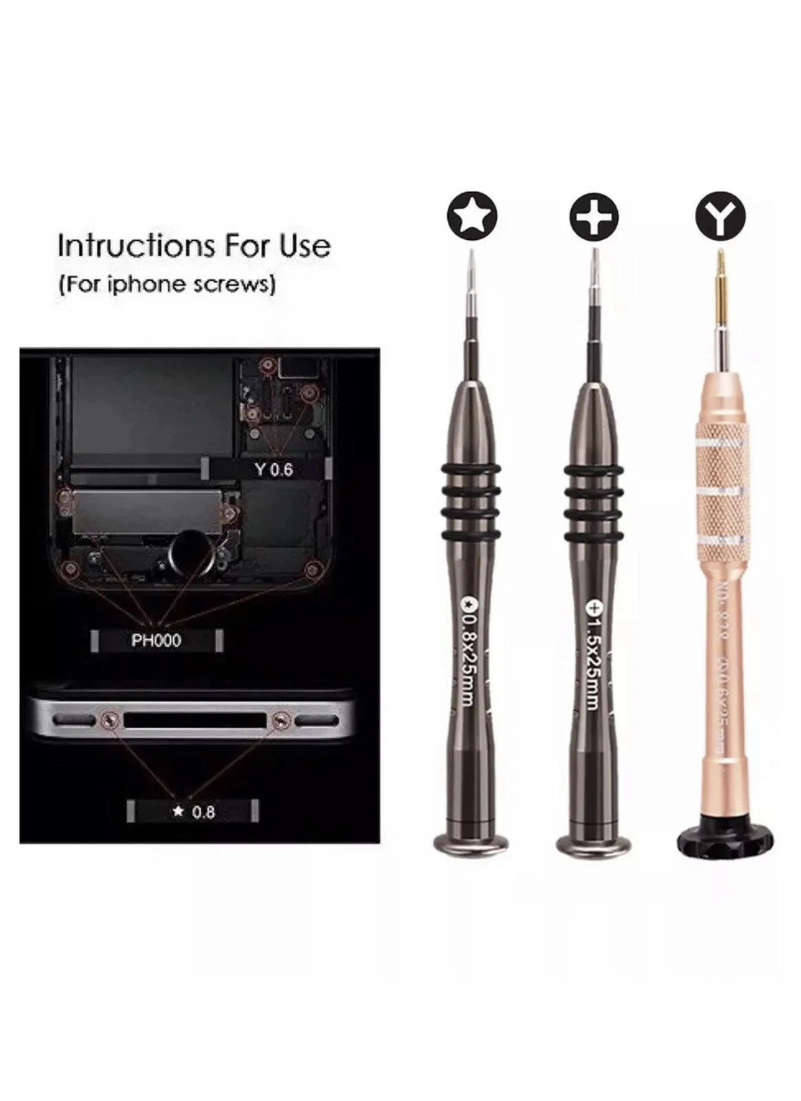 Herramienta De La Reparacion Del Destornillador Magnetico Set Kit Para iPhone 12
