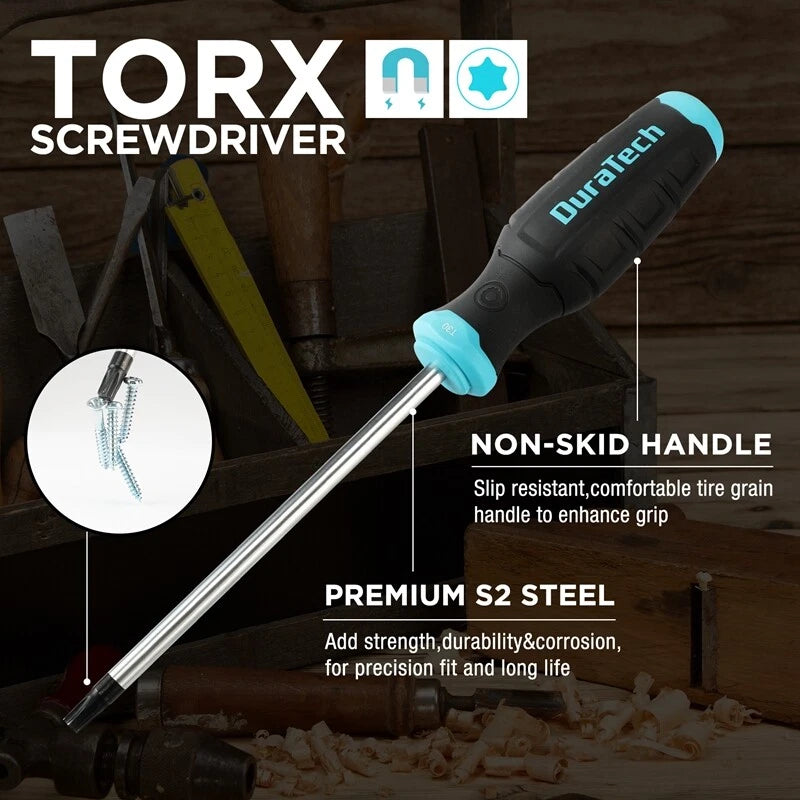 DURATECH Torx Screwdriver Set Magnetic Star Screwdrivers T10 T15 T20 T25 T27 T30