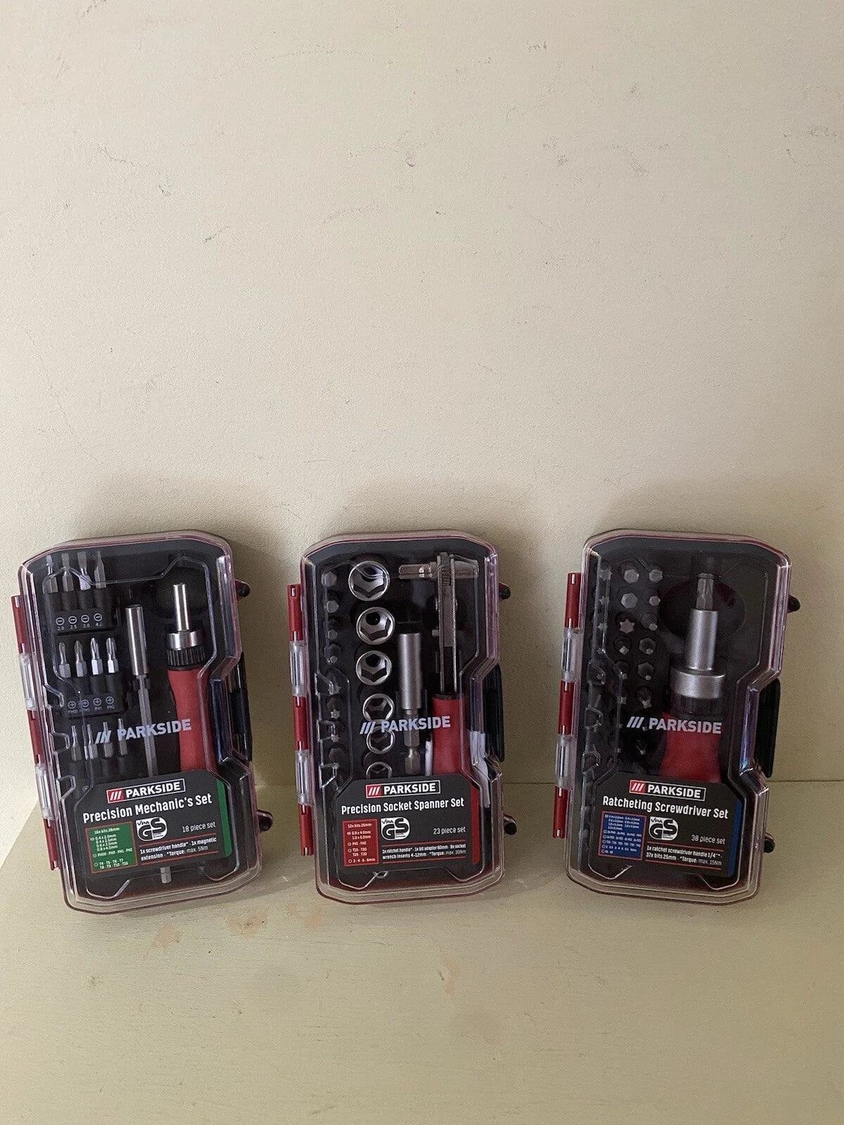 Parkside Precision Mechanic's or Socket Spanner Set, Ratcheting Screwdriver Set