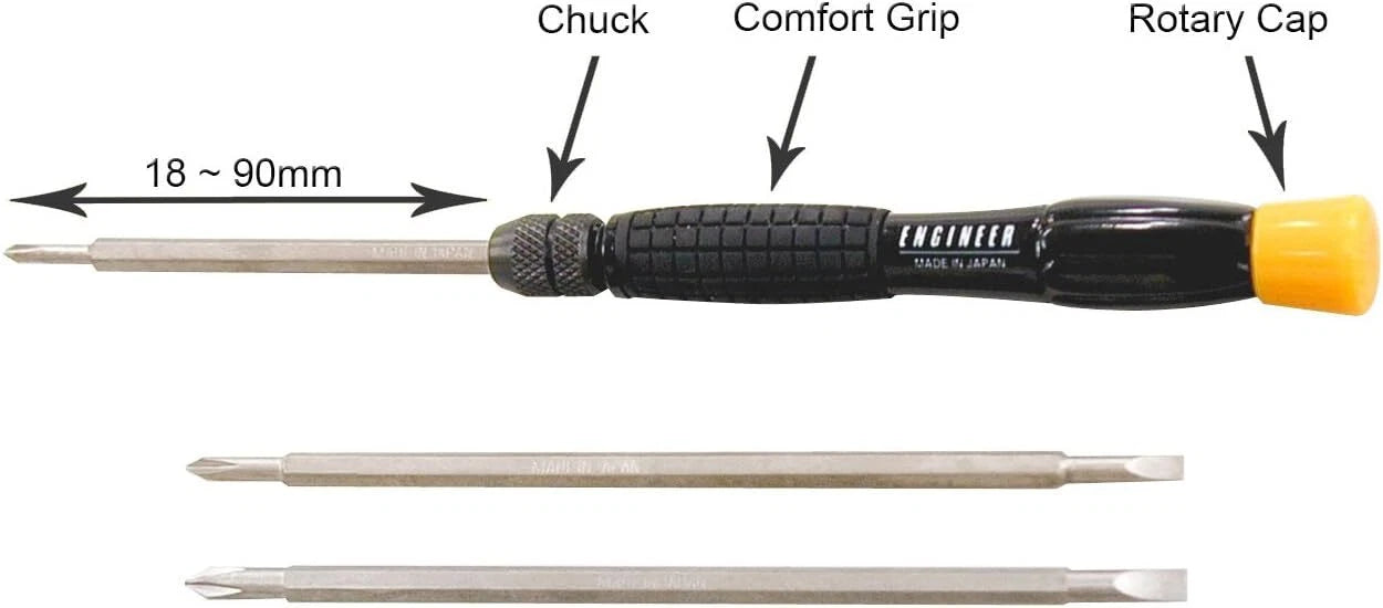 New ENGINEER PRECISION SCREWDRIVER WITH BIT SET DK-13 from Japan