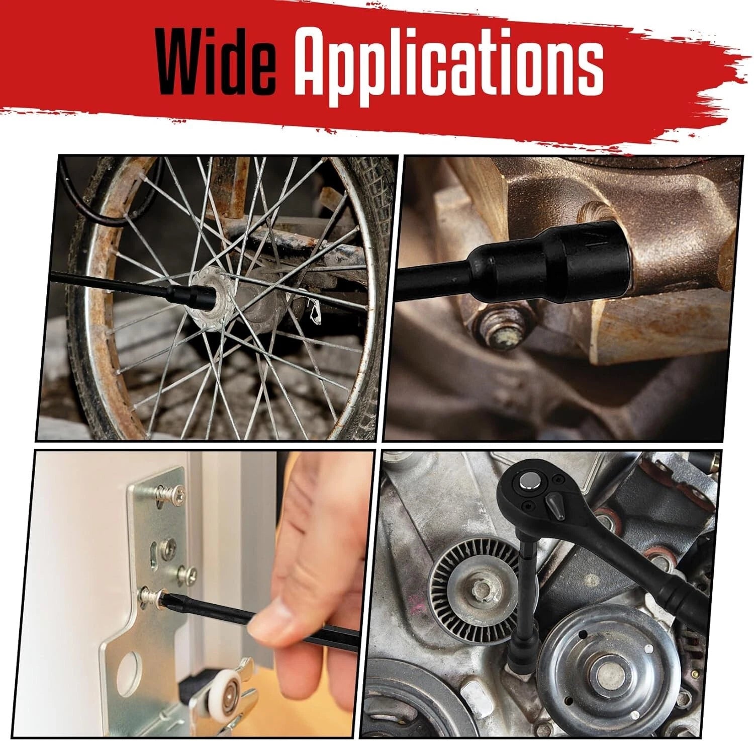 Magnetic Nut Driver Set, 20Pcs 6-Inch Long Shank Nut Drivers Bits for Impact ...