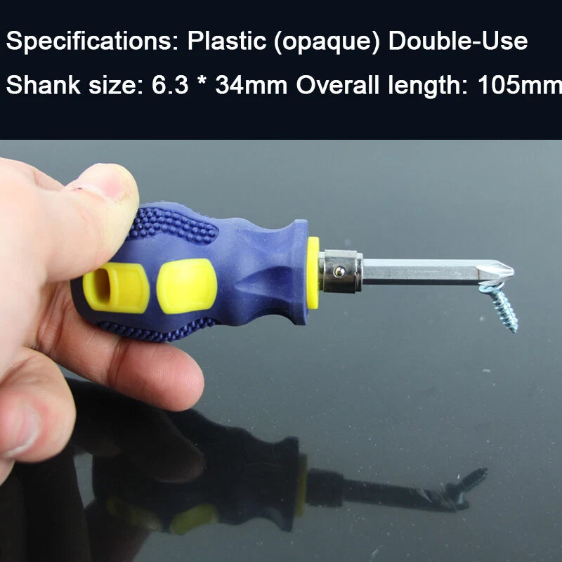 Clear Plastic Soft Grip Screwdriver Set Slotted /Phillips Head Small Screwdriver