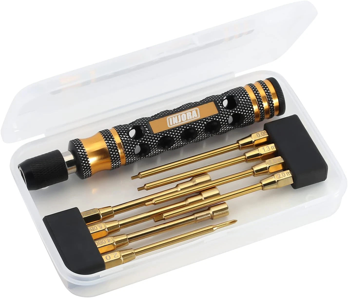 INJORA 8 in 1 RC Hex Screwdriver Nut Driver & Phillips Screwdriver Tool Set, 1/4
