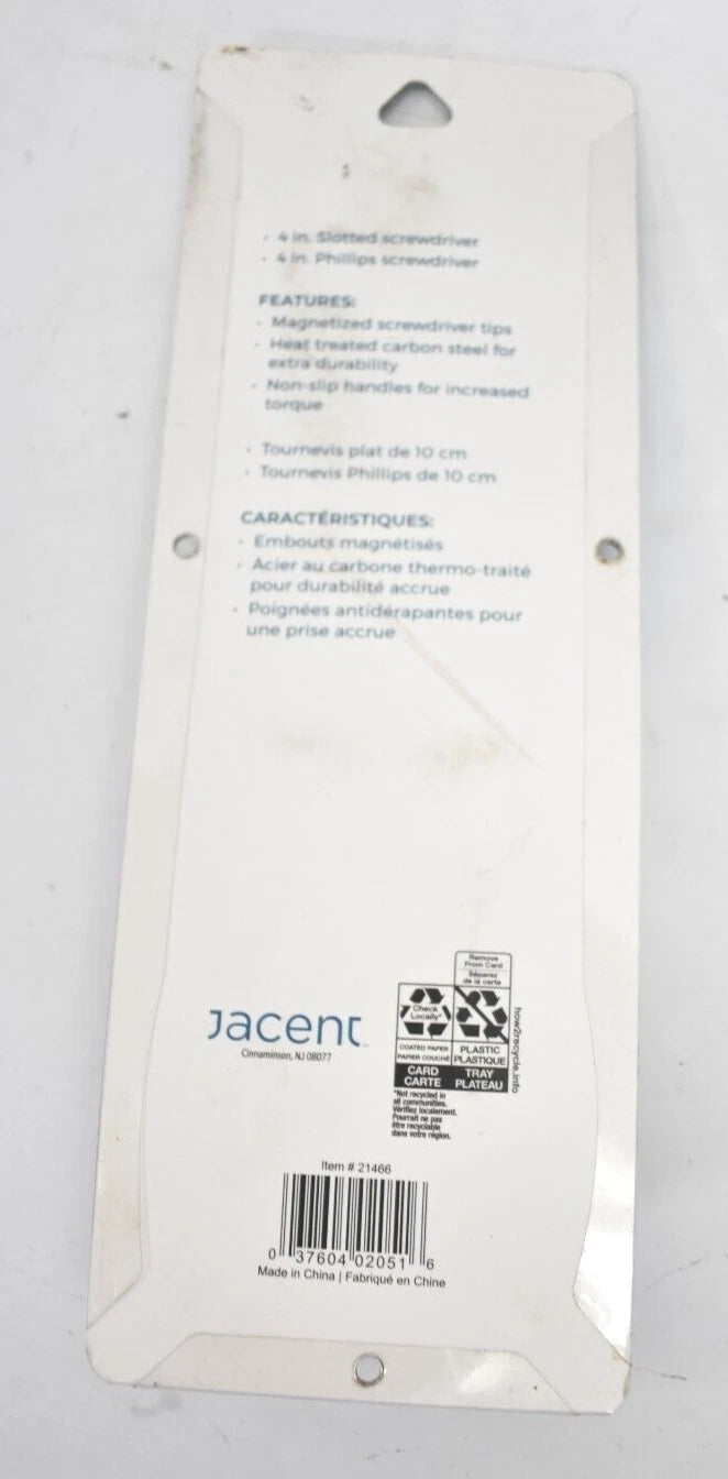 Key & Castle Screwdriver Set Slotted/Phillips 2 Piece Kit Comfort Handle Tools