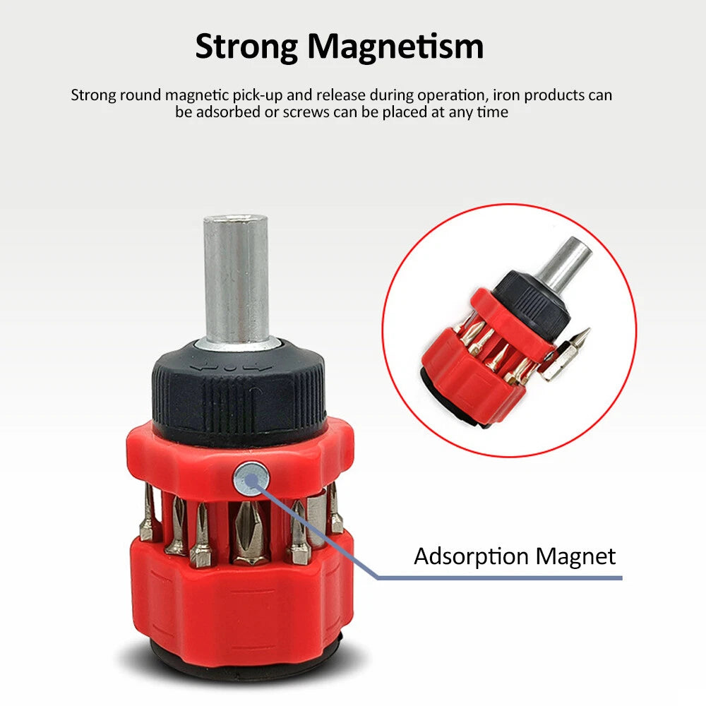 Ratchet Screwdriver 12-in-1 Ratcheting Screwdriver Tool Set Multi K3A1
