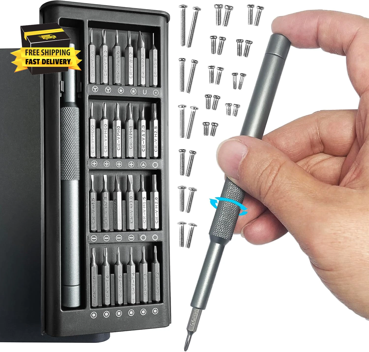Eye Glass Repairing Kit, 25-In-1 Small Precision Screwdriver Set, Magnetic Mini