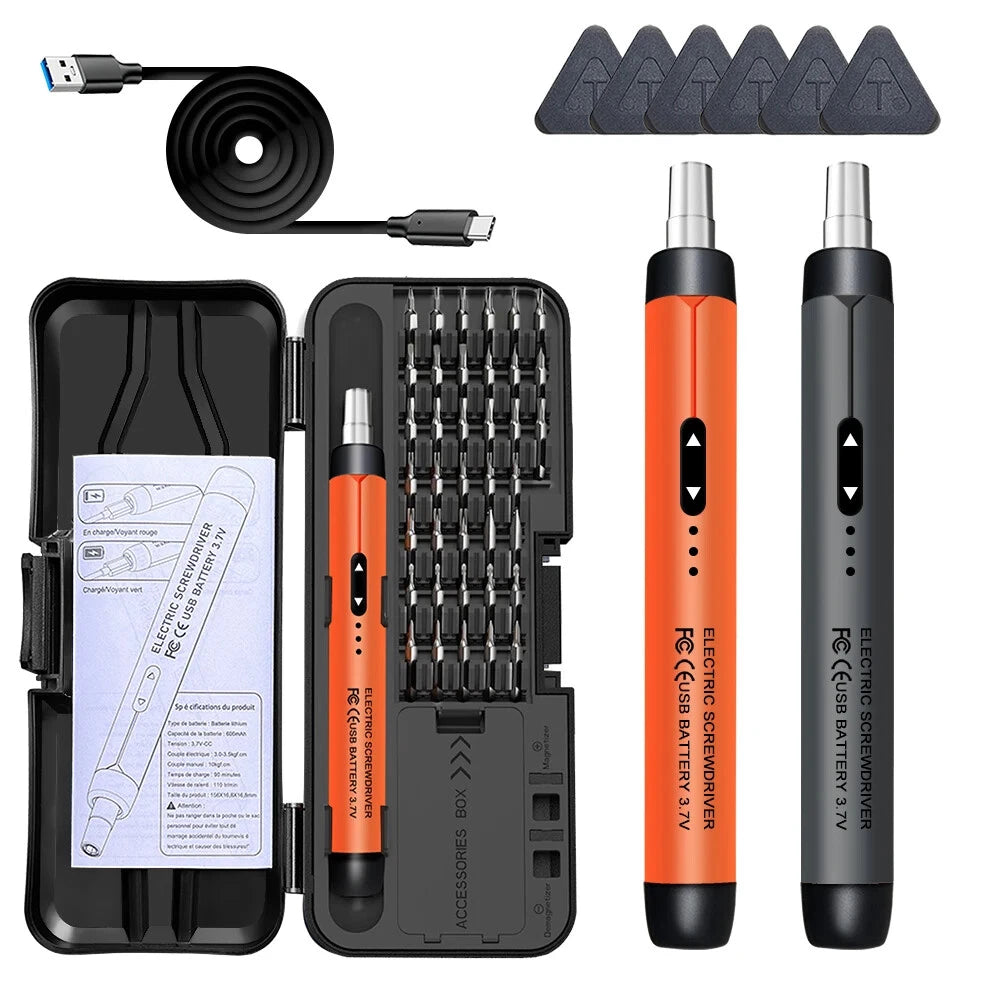 Electric Screwdriver Set Precision Power Tool Kit Rechargeable Wireless Bits