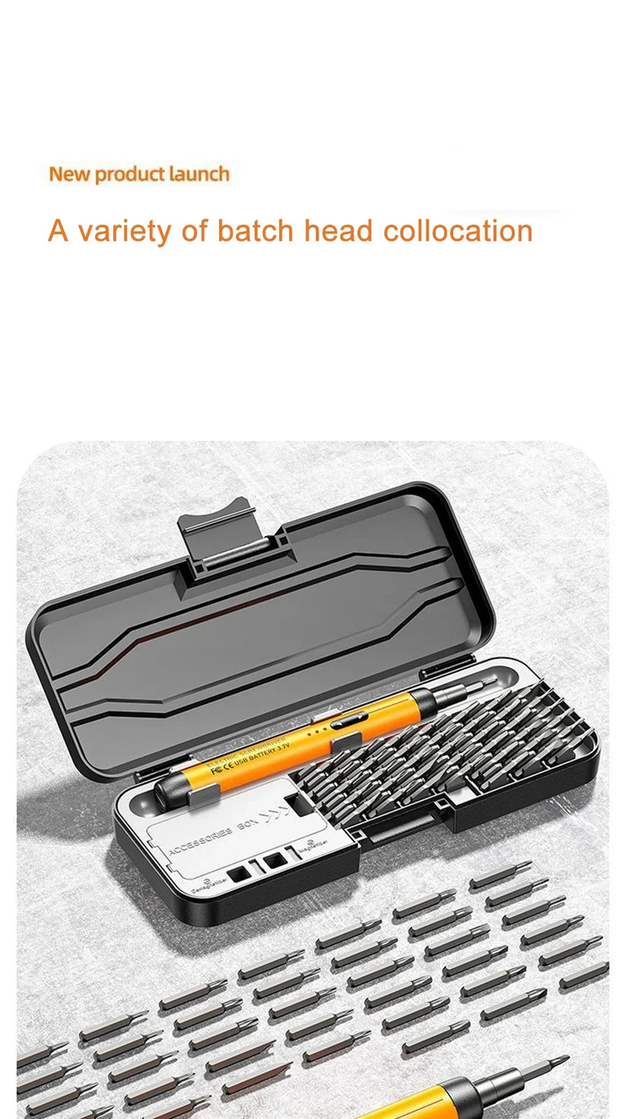 Electric Screwdriver Set Precision Power Tool Kit Rechargeable Wireless Bits