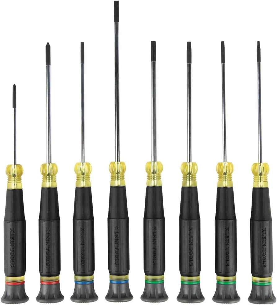 Klein Tools 85617 Mini Precision Screwdriver Set, Slotted, Phillips, TORX, Cushi