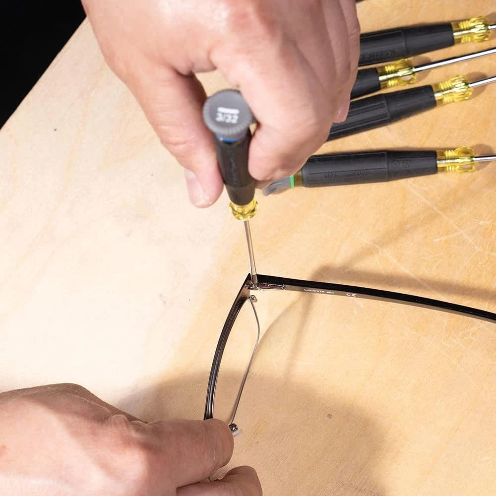 Klein Tools 85617 Mini Precision Screwdriver Set, Slotted, Phillips, TORX, Cushi