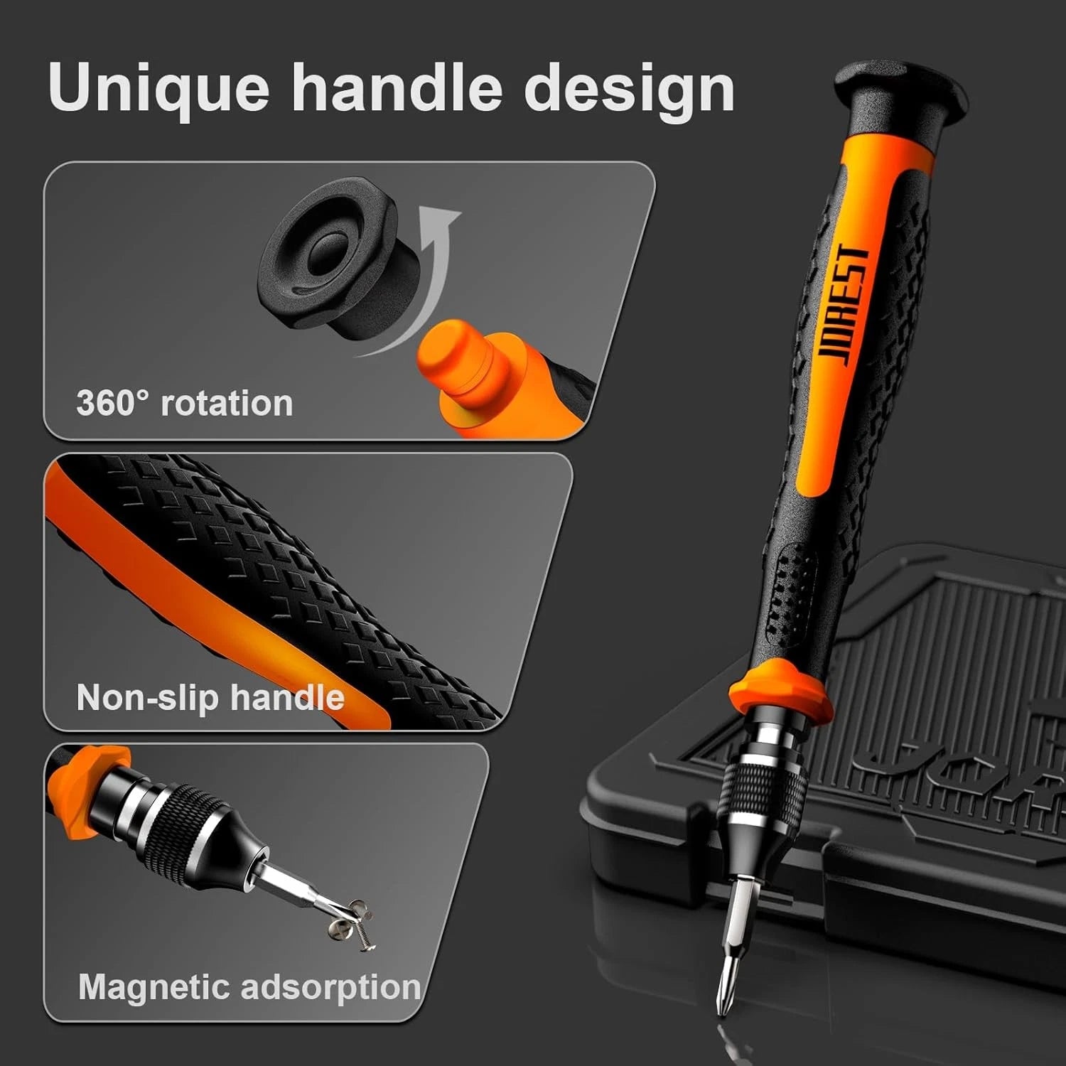 JOREST 38Pcs Small Precision Screwdriver Set with Torx T5, T6, Y00,