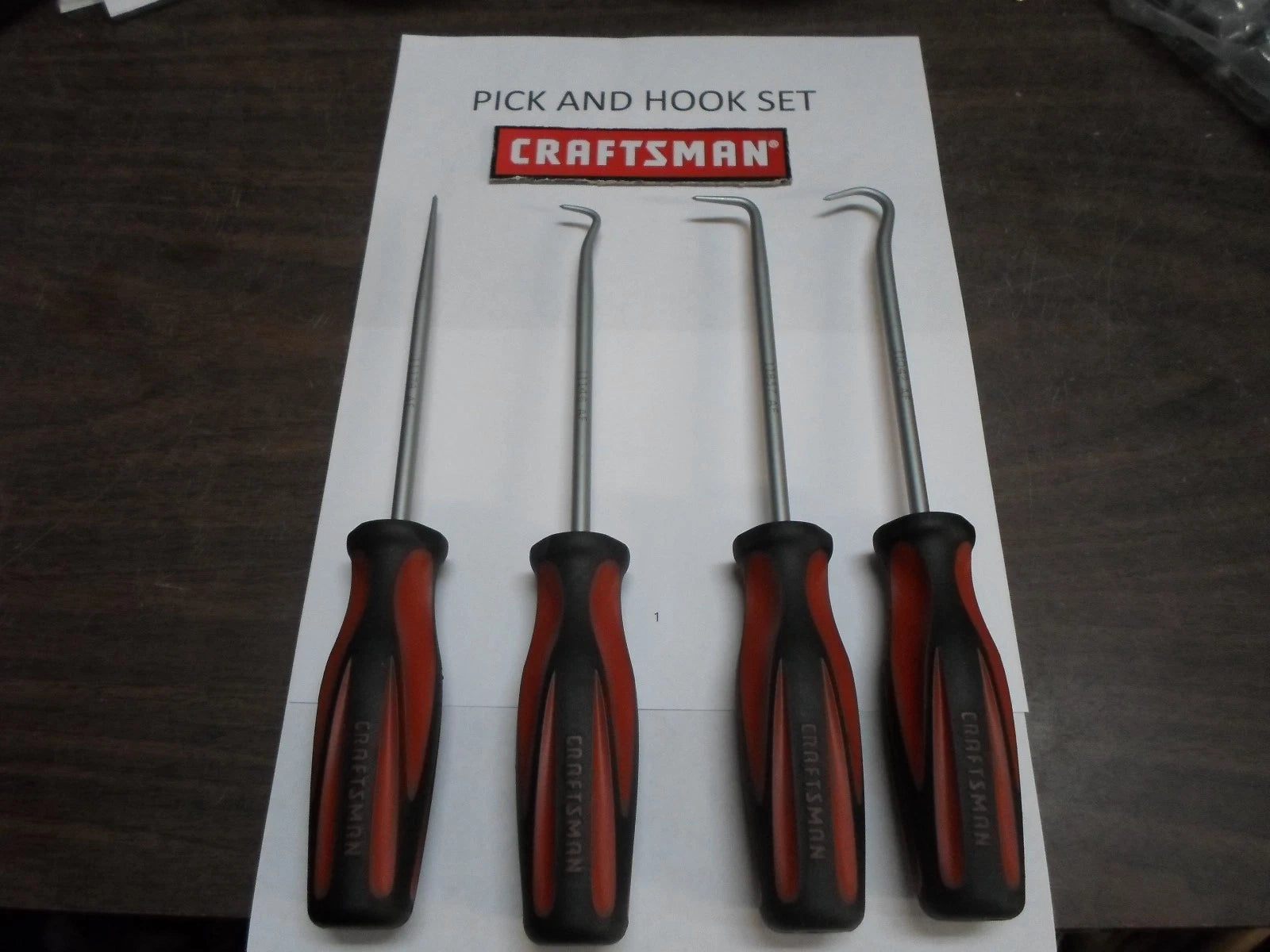 CRAFTSMAN 4 PIECE PICK AND HOOK SET NEVER USED o ring remover