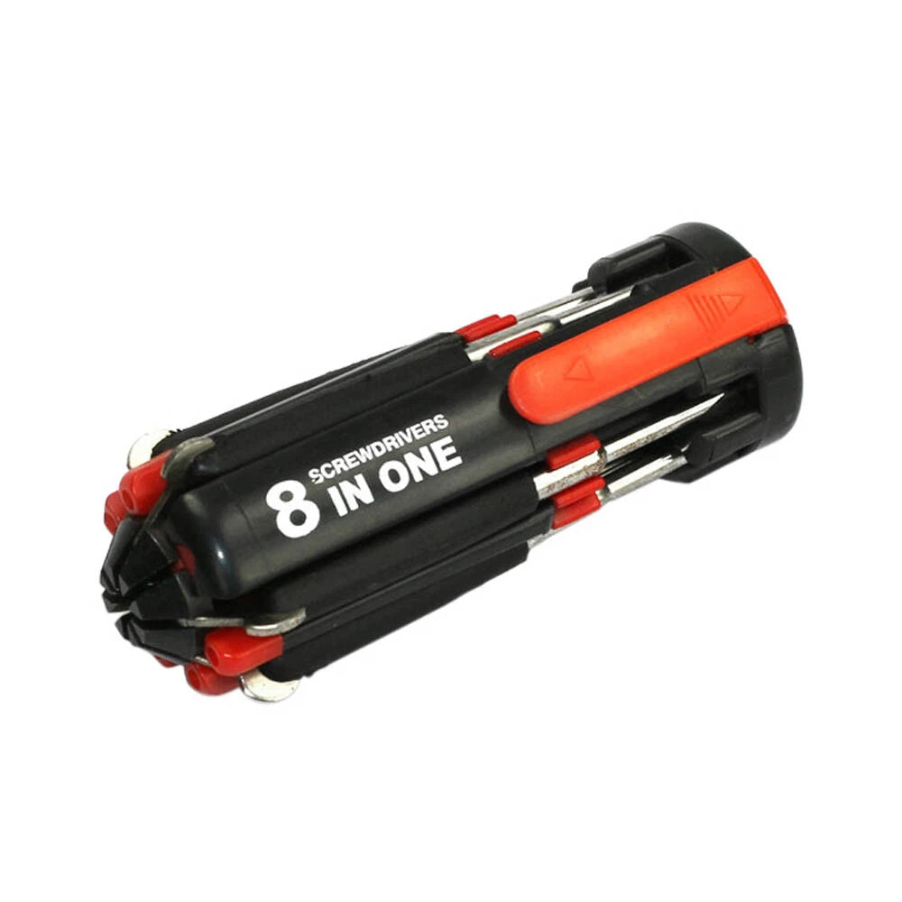 Multifunction 8 In1 Screwdriver Craftsman Repair Tools Set Kit W/ LED Light Tool