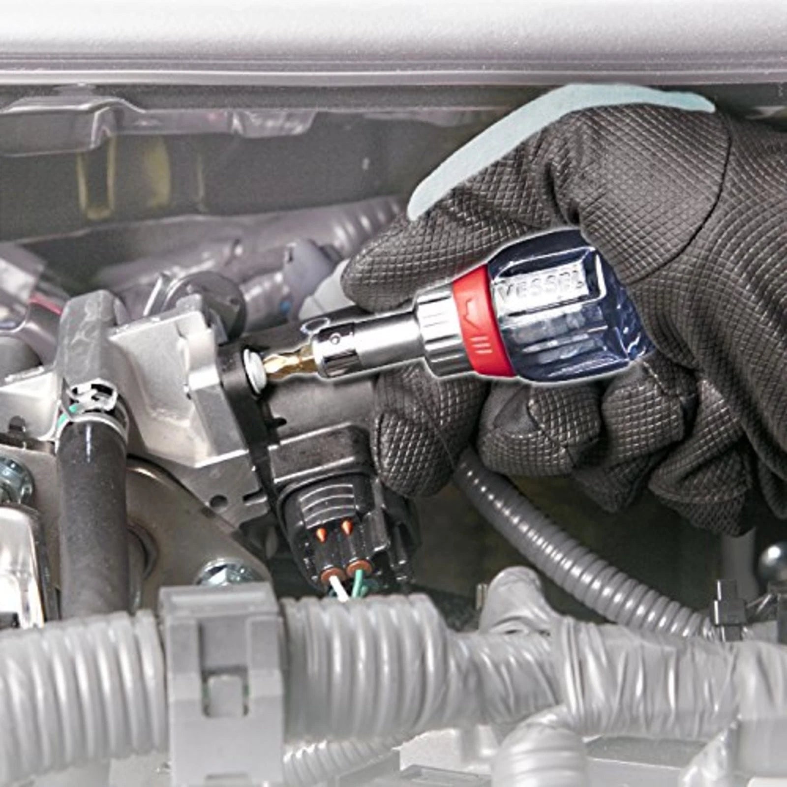 VESSEL Ratchet Stubby Screwdriver with Flexible Shaft TD-6700FX-4 made in Japan