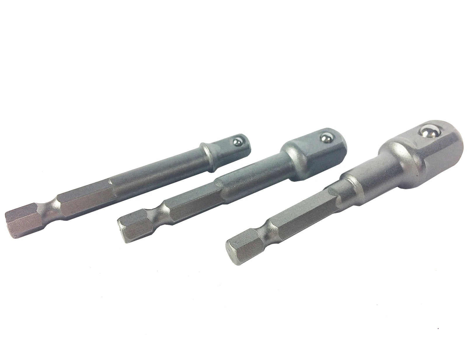 Socket Adapter Set 3pc 1/4" 3/8" 1/2" Impact Drill Bits Driver Adapter