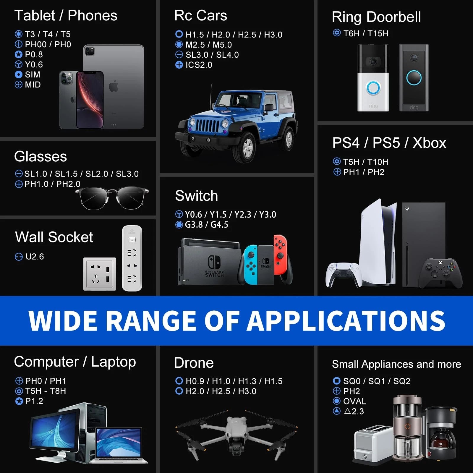 Small Precision Screwdriver Set 64-piece with Torx Triwing Pentalobe Electron...