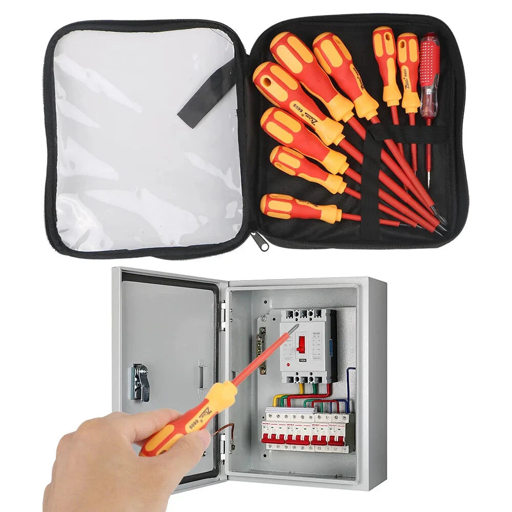 Magnetic Screwdriver Set Insulated Phillips Slotted Bits Electrician Hand Tools-