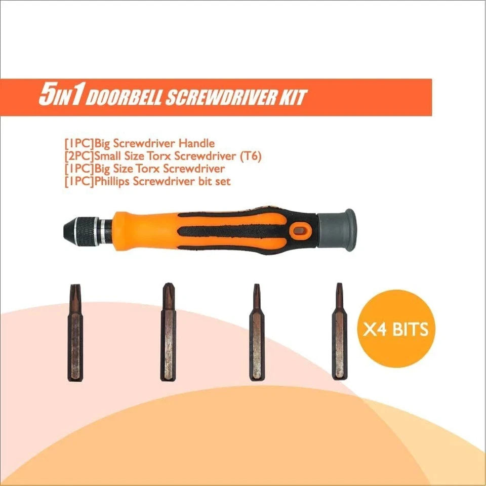 Screwdriver Suitable For Ring Doorbell Replacement 5 In 1 Screwdriver Bit Set Fo