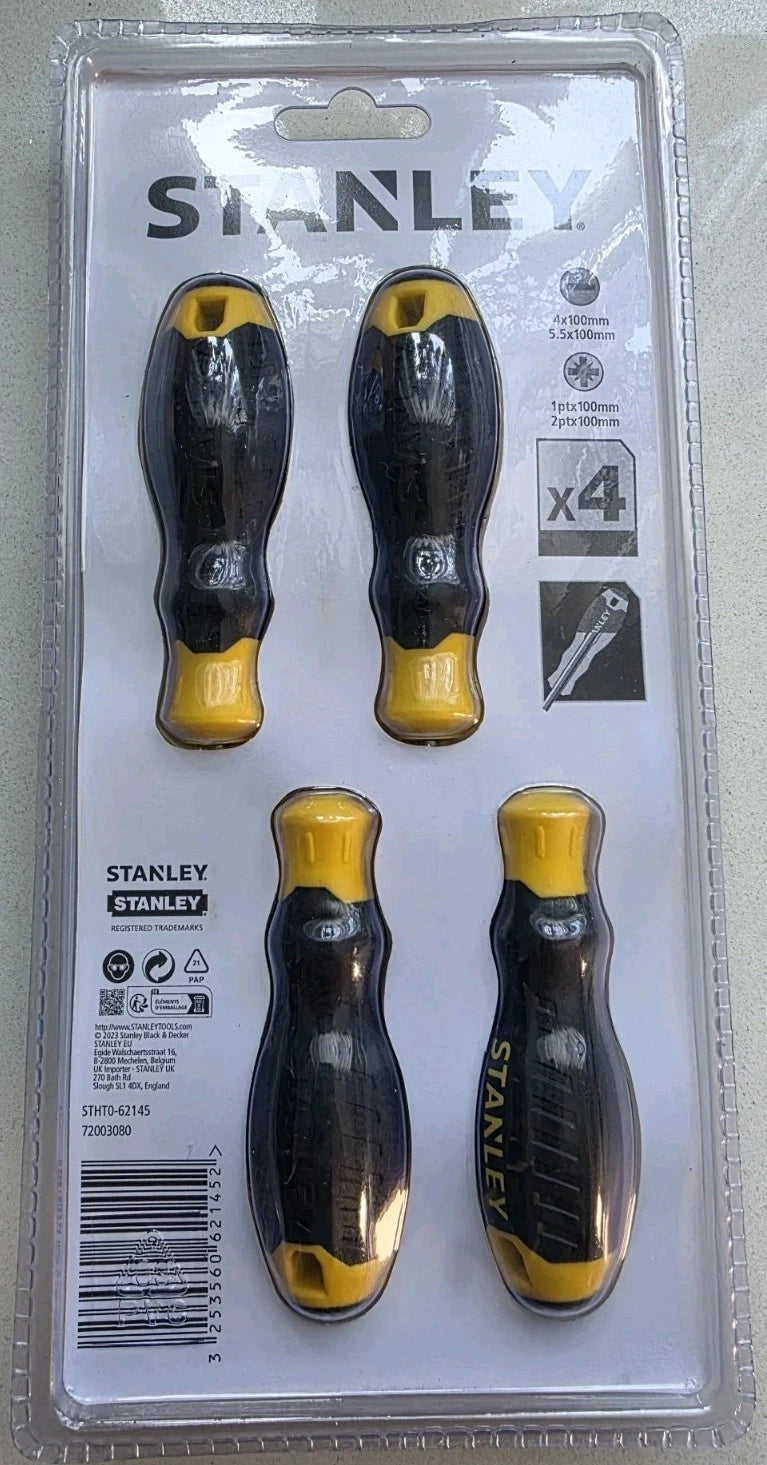 Stanley 4 Piece Screwdriver Cushion Grip STHTO-62145