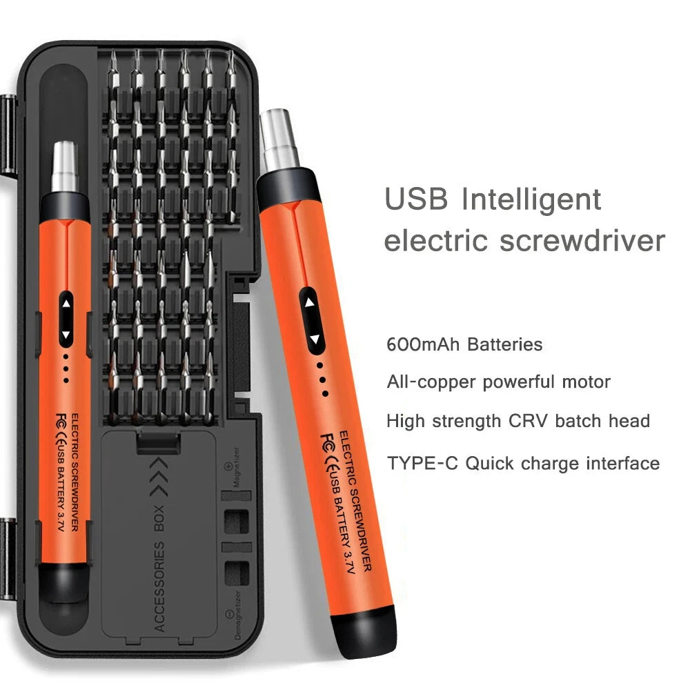 Electric Screwdriver Set Precision Power Tool Kit Rechargeable Wireless Bits