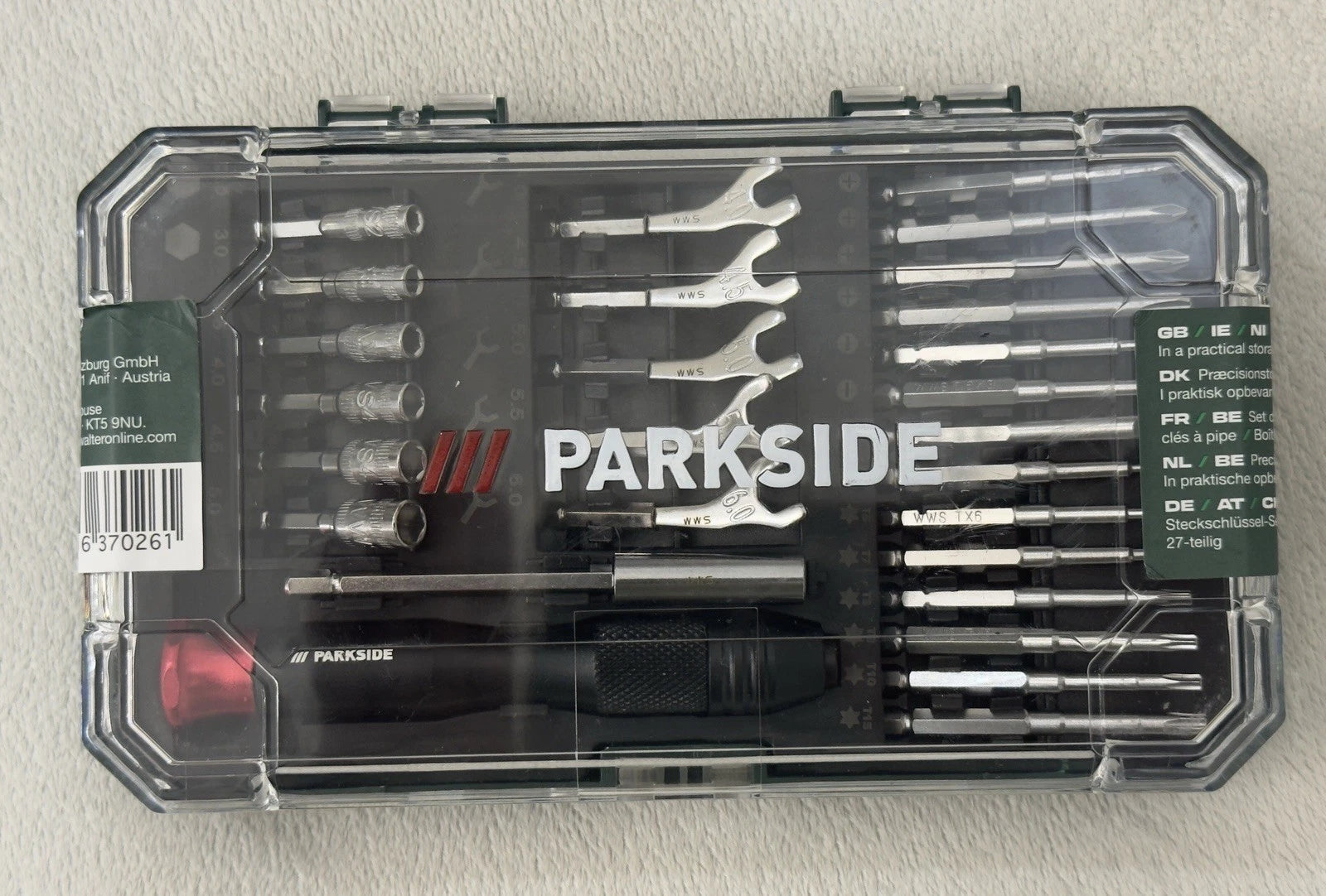 Parkside precision socket & spanner set - 27 pieces