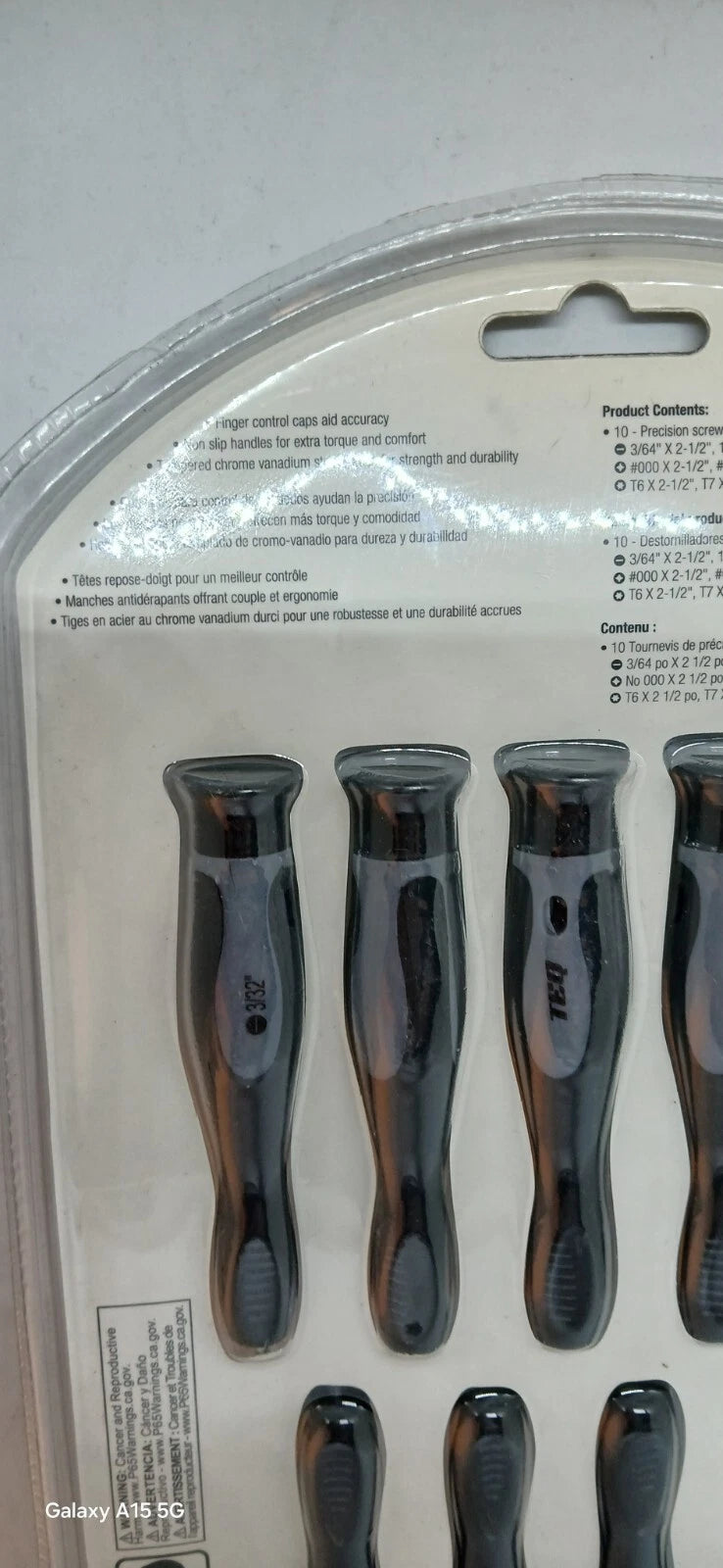 TEQ Correct - 10 Pc Precision Screwdriver Set - Phillips Slotted Torx - TQ416