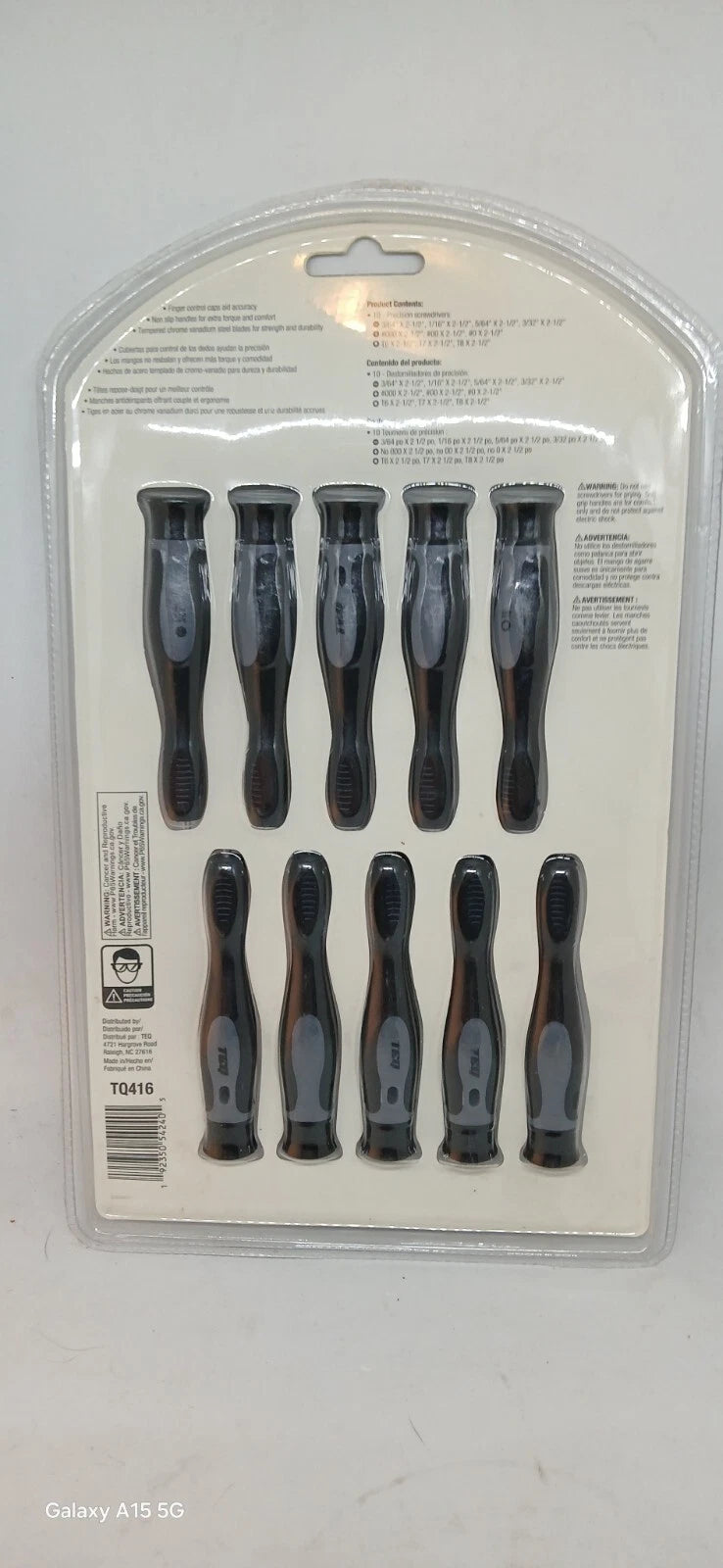 TEQ Correct - 10 Pc Precision Screwdriver Set - Phillips Slotted Torx - TQ416