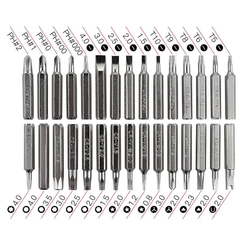 Creative 32 In 1 Screwdriver Set Precision Mini Magnetic Screwdriver Bits KLI
