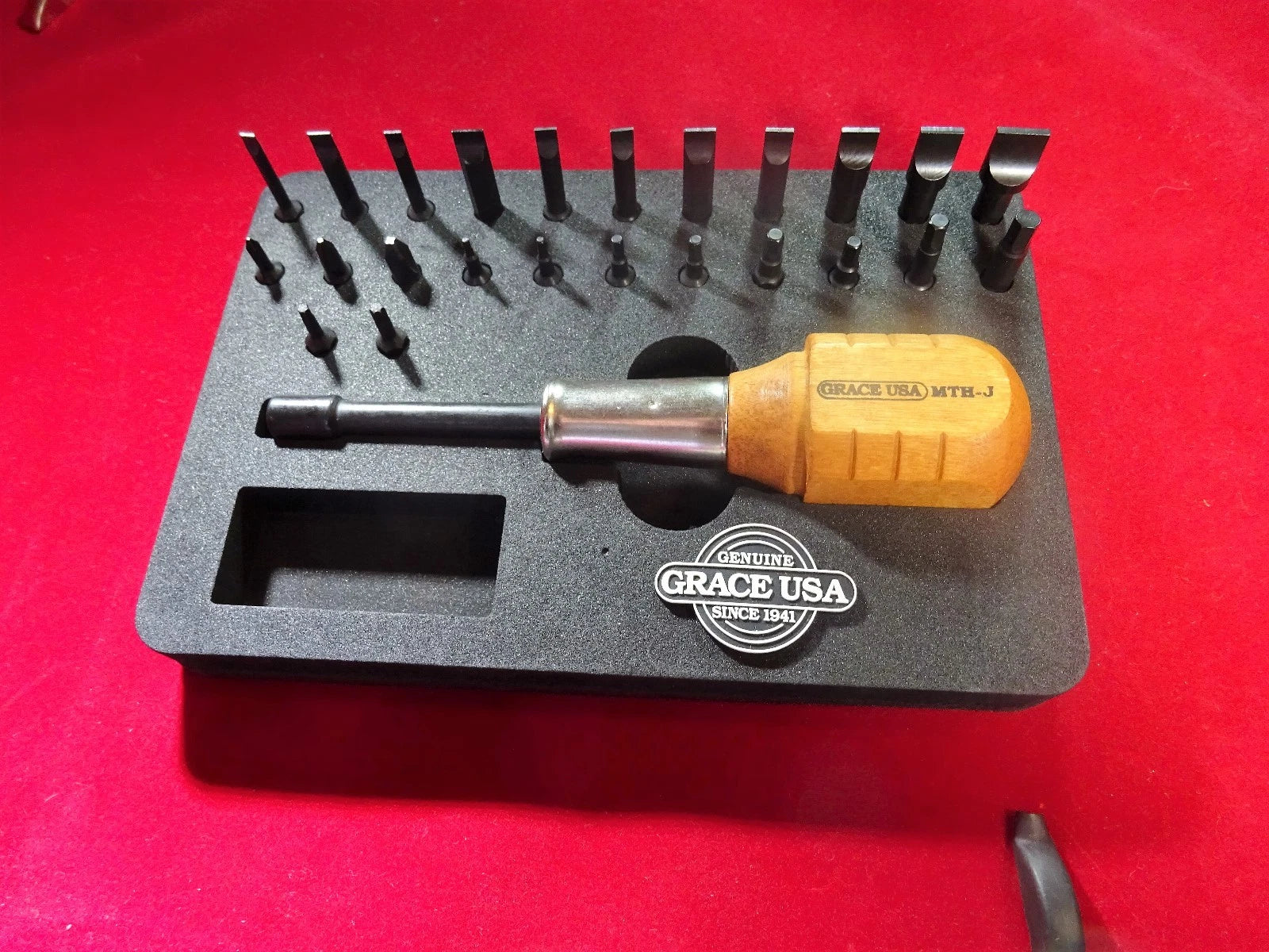 GRACE USA MT-24 Gunsmith 24 Bit Magnetic Tip Screwdriver & Stand Set USA MADE