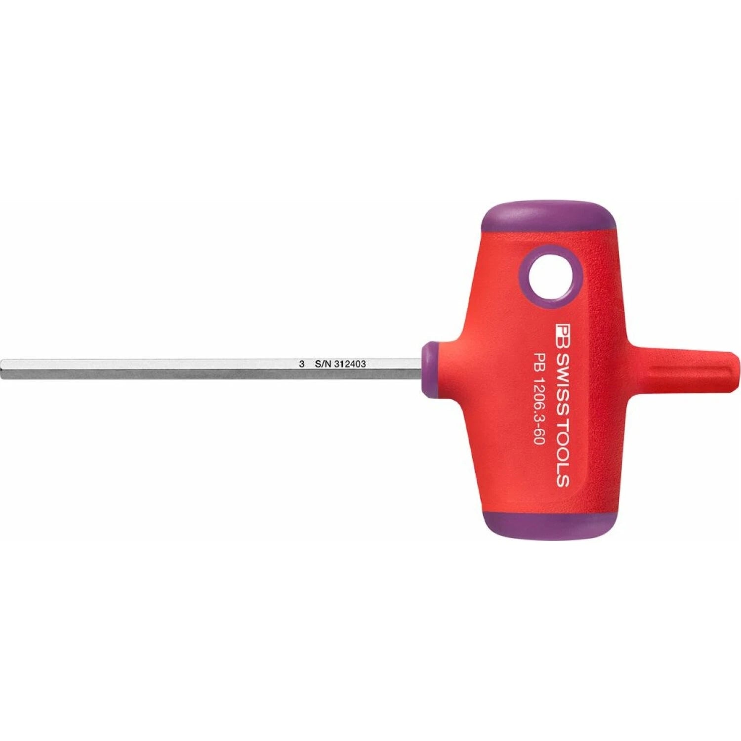 PB Swiss PB 1206.3-60 Cross-Handle Screwdrivers, Hex 3 mm, 60 mm