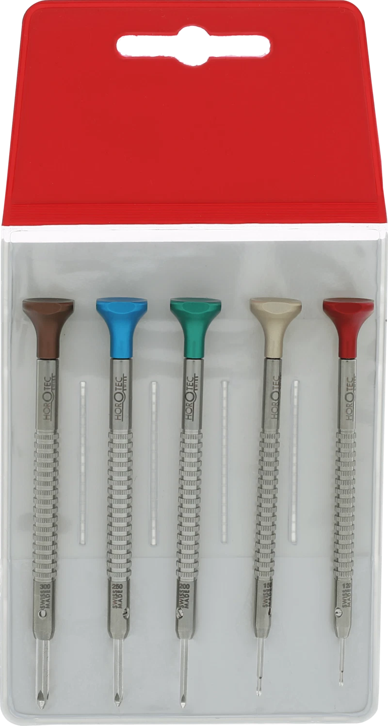HOROTEC 01.418 ASSORTMENT OF 5 SCREWDRIVERS WITH PHILLIPS BLADE SWISS