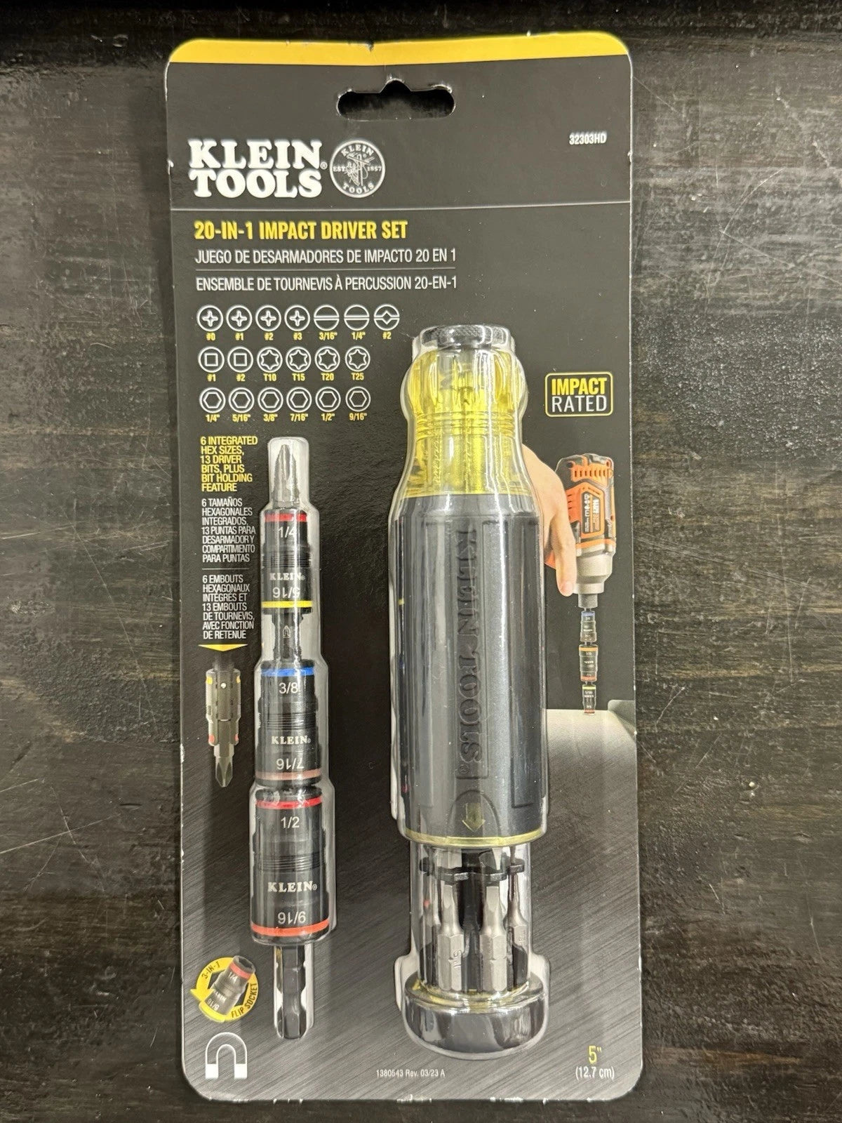 KLEIN TOOLS 32303HD 20 IN 1 IMPACT DRIVER SET SCREWDRIVER-TORX-HEX BIT-BRAND NEW