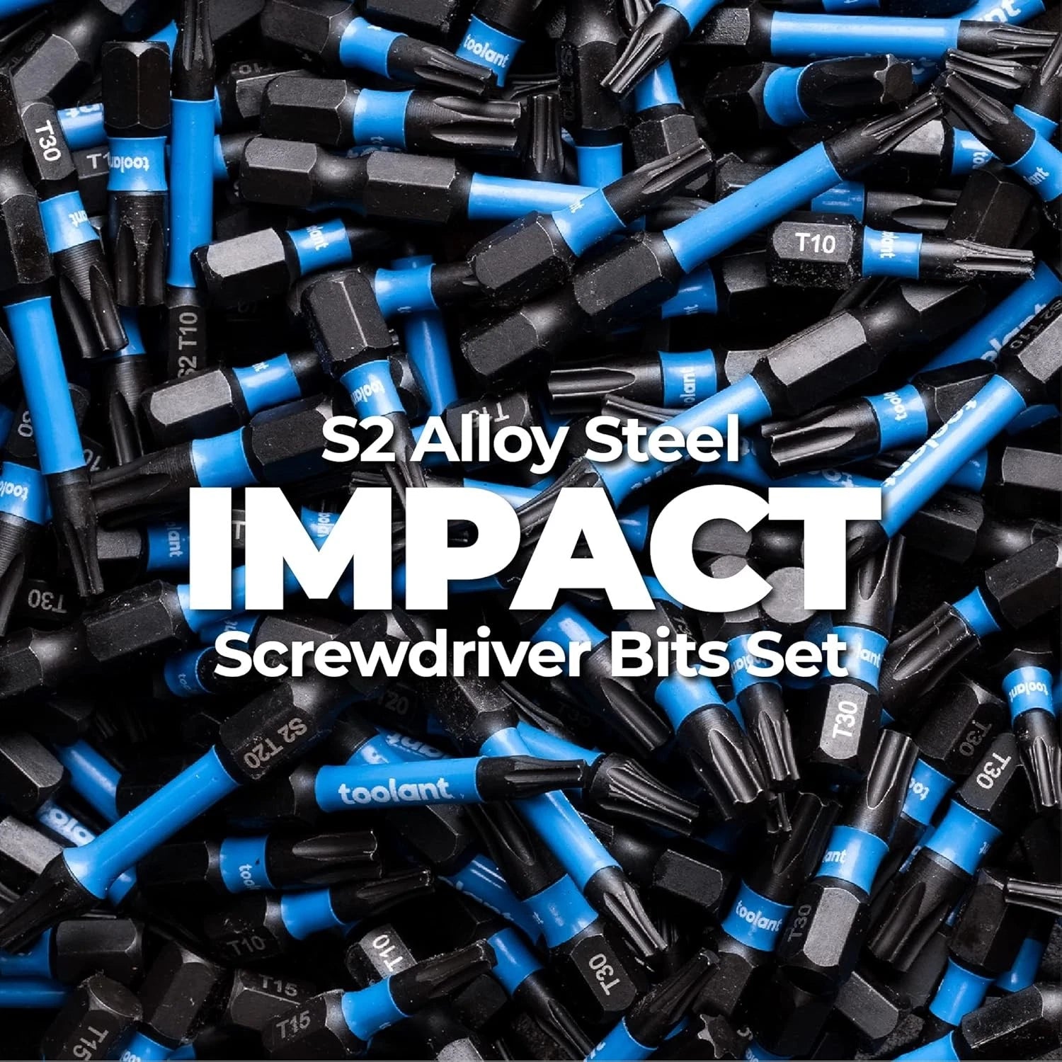 toolant 2” Impact Torx Bit Set 13pcs (TT7-TT40), 1/4” Hex-Shank 2"*13pcs