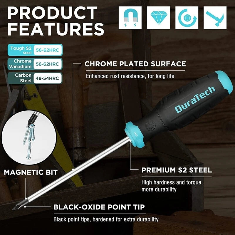 DURATECH Torx Screwdriver Set Magnetic Star Screwdrivers T10 T15 T20 T25 T27 T30