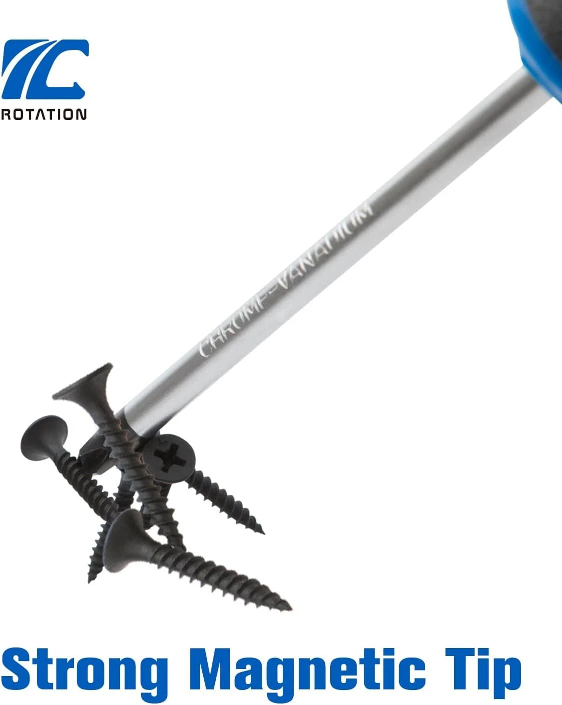 ROTATION 6PCS Magnetic Tip Screwdriver Set, 3 Phillips and 3 Flat, Professional