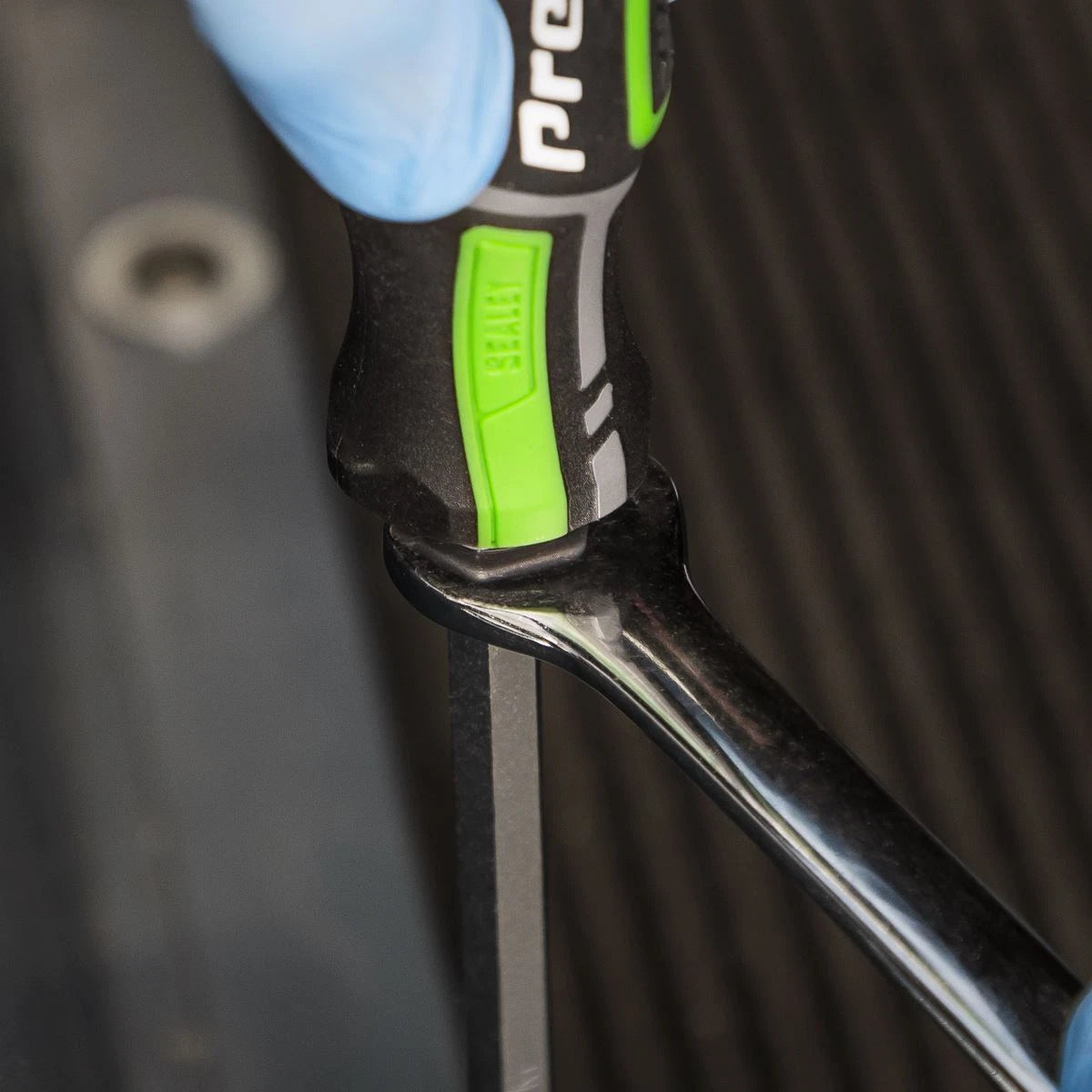 Sealey Hammer-Thru Screwdriver Set Hi-Vis Green 6pc Hex Bolster Use With Wrench